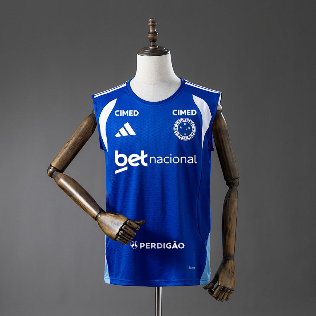 Cruzeiro 26-27 Entreno Todos los Patrocinadores Tirantes Azul (Fan Version)