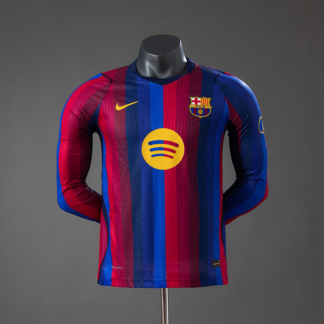 Barcelona 26-27 Local Manga Larga (Player Version)