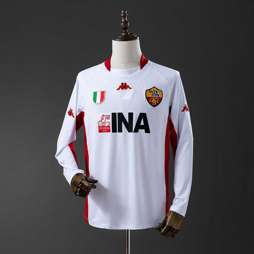 Retro Roma 01-02 Visitante (Manga Larga)