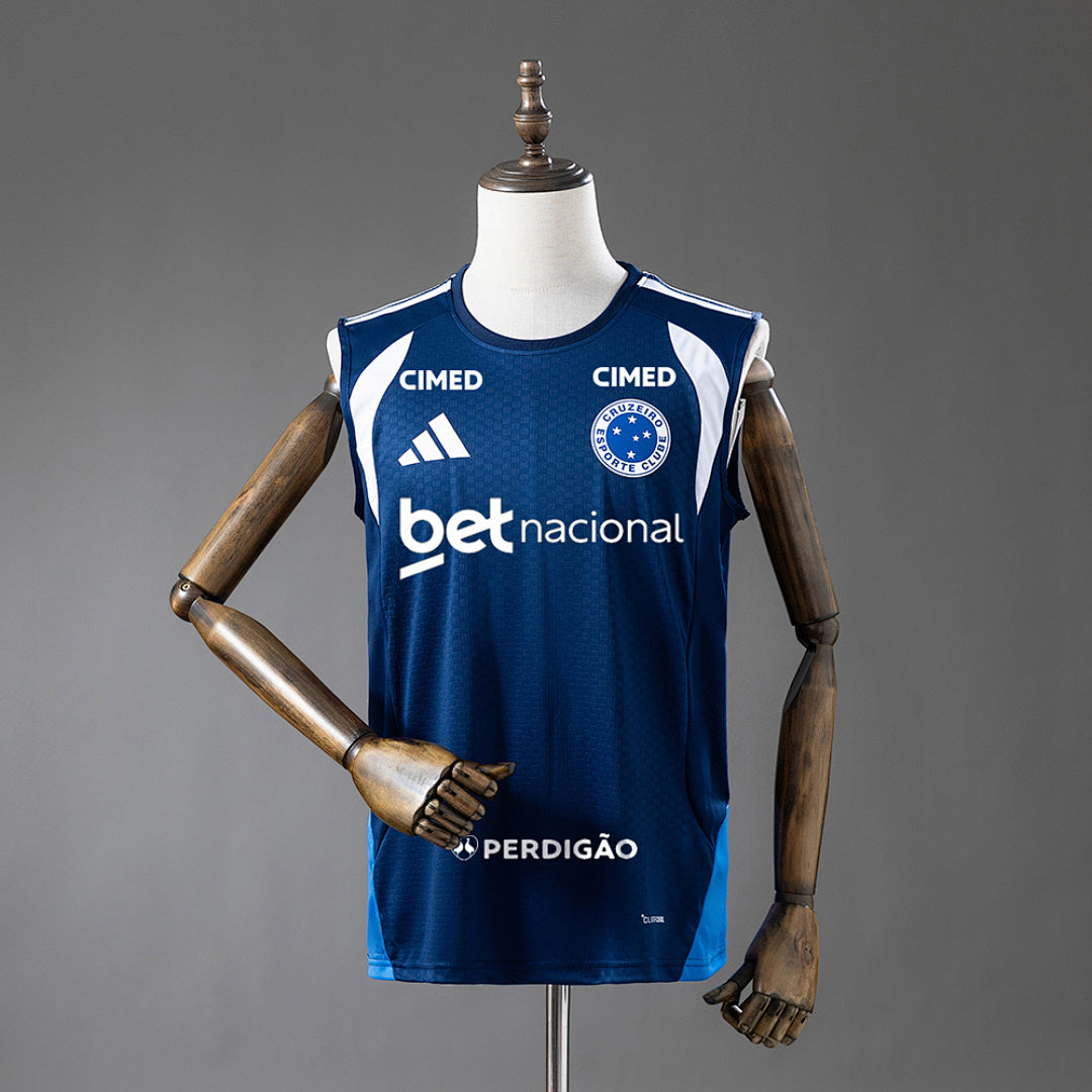 Cruzeiro 26-27 Entreno Todos los Patrocinadores Tirantes Azul Oscuro (Fan Version)