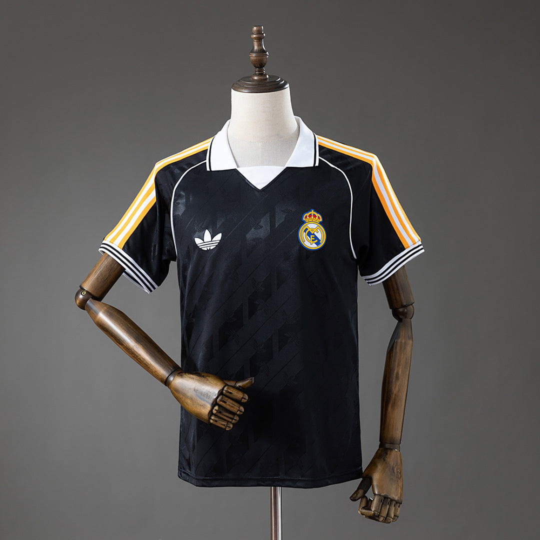 Real Madrid 26-27 Originals Camiseta Algodón Negra (Fan Version)