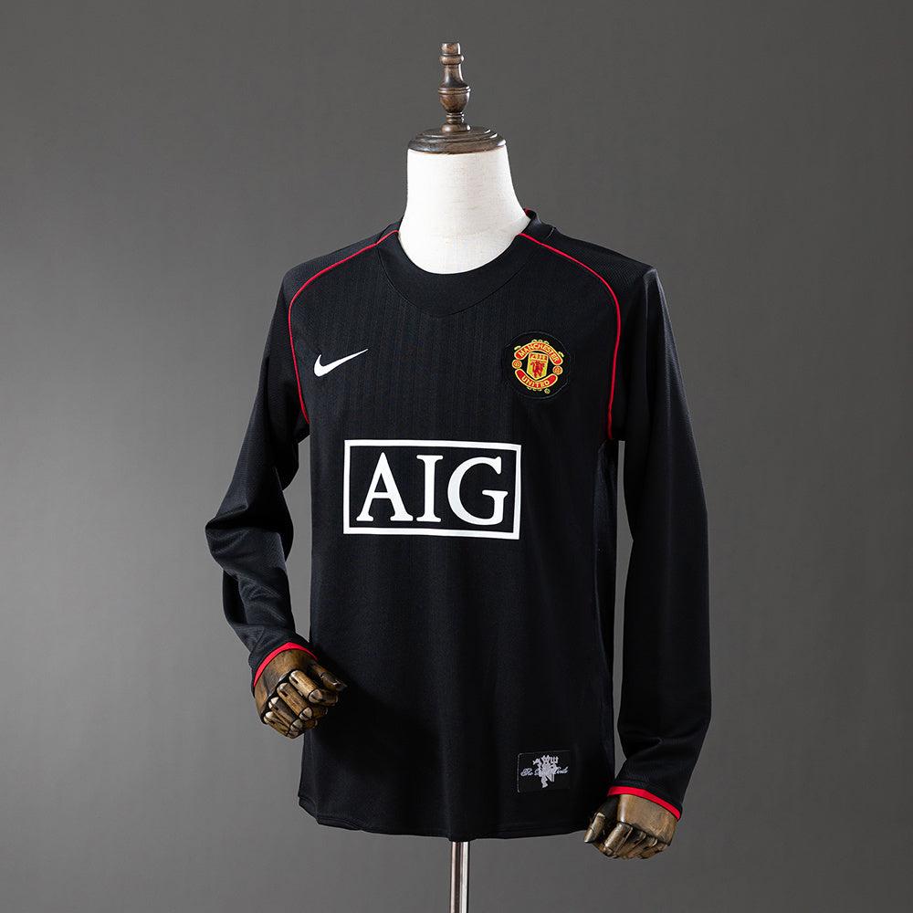 Retro Manchester United 07-08 Negra (Manga Larga)