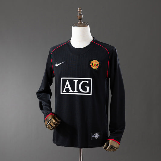 Retro Manchester United 07-08 Negra (Manga Larga)