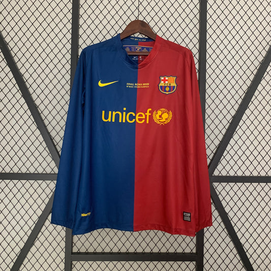 Retro Barcelona 08-09 Local Final Champions (Manga Larga)