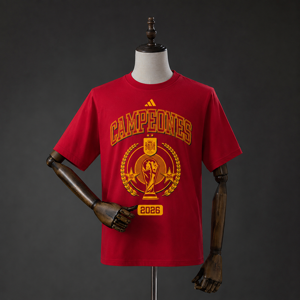 Camiseta España "We Are Champions" 2026 – Roja